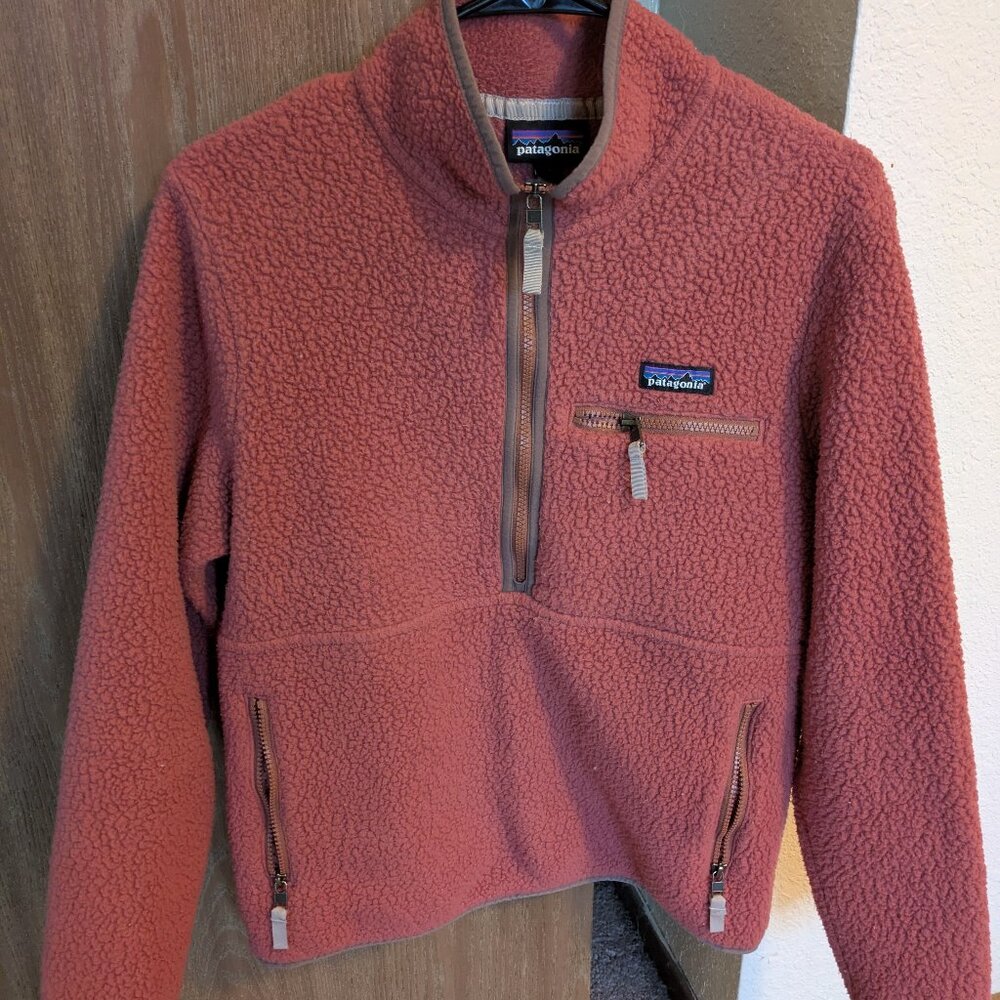 Patagonia Rust Fleece Pullover Sweatshirt